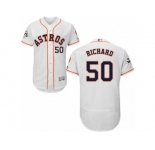 Houston Astros #50 J.R. Richard Authentic White Home 2017 World Series Bound Flex Base MLB Jersey