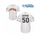 Houston Astros #50 J.R. Richard Replica White Home 2017 World Series Bound Cool Base MLB Jersey