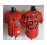 Men Houston Astros #27 Jose Altuve Majestic Orange Flexbase Authentic Collection Player Jersey