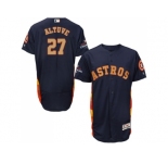 Men Houston Astros #27 Jose Altuve Navy Blue FlexBase Authentic 2018 Gold Program Cool Base Stitched Baseball Jersey