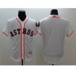Men Houston Astros Blank Majestic White Flexbase Authentic Collection Player Jersey