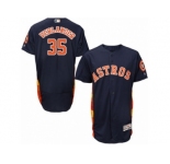 Men Majestic Houston Astros #35 Justin Verlander Navy Blue Flexbase Authentic Collection MLB Jersey