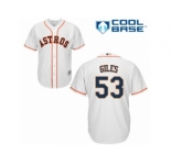 Men Majestic Houston Astros #53 Ken Giles Replica White Home Cool Base MLB Jersey
