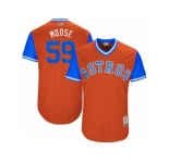 Men's 2017 Little League World Series Astros #59 Joe Musgrove Moose Orange Jersey