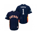 Men's Houston Astros #1 Carlos Correa 2017 Spring Training Cool Base Stitched MLB Jersey