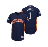 Men's Houston Astros #1 Carlos Correa 2017 Spring Training Flex Base Authentic Collection Stitched Baseball Jersey