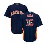 Men's Houston Astros #16 Aledmys Diaz Authentic Navy Blue Team Logo Fashion Cool Base Baseball Jersey