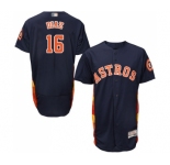Men's Houston Astros #16 Aledmys Diaz Navy Blue Alternate Flex Base Authentic Collection Baseball Jersey