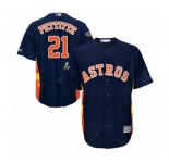 Men's Houston Astros #21 Andy Pettitte Replica Navy Blue Alternate Cool Base 2019 World Series Bound Baseball Jersey