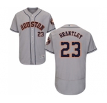 Men's Houston Astros #23 Michael Brantley Grey Road Flex Base Authentic Collection Baseball Jersey