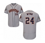 Men's Houston Astros #24 Jimmy Wynn Grey Road Flex Base Authentic Collection 2019 World Series Bound Baseball Jersey