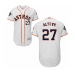 Men's Houston Astros #27 Jose Altuve White Home Flex Base Authentic Collection 2019 World Series Bound Baseball Jersey