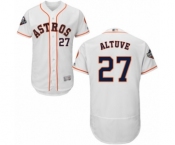 Men's Houston Astros #27 Jose Altuve White Home Flex Base Authentic Collection 2019 World Series Bound Baseball Jersey