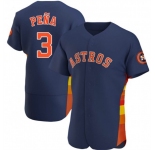 Men's Houston Astros #3 Felix Peña  Navy Flex Base Stitched Baseball Jersey