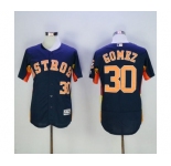 Men's Houston Astros #30 Carlos Gomez Majestic Navy Blue Flexbase Authentic Collection Player Jersey