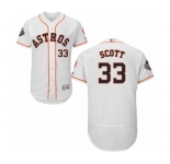 Men's Houston Astros #33 Mike Scott White Home Flex Base Authentic Collection 2019 World Series Bound Baseball Jersey