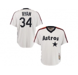 Men's Houston Astros #34 Nolan Ryan Majestic White Home Cool Base Cooperstown Collection Jersey