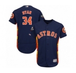 Men's Houston Astros #34 Nolan Ryan Navy Blue Alternate Flex Base Authentic Collection 2019 World Series Bound Baseball Jersey