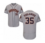 Men's Houston Astros #35 Justin Verlander Grey Road Flex Base Authentic Collection 2019 World Series Bound Baseball Jersey