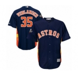 Men's Houston Astros #35 Justin Verlander Replica Navy Blue Alternate Cool Base 2019 World Series Bound Baseball Jersey