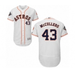Men's Houston Astros #43 Lance McCullers White Home Flex Base Authentic Collection 2019 World Series Bound Baseball Jersey