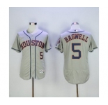 Men's Houston Astros #5 Jeff Bagwell Majestic Grey Flexbase Authentic Collection Player Jersey