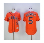 Men's Houston Astros #5 Jeff Bagwell Majestic Orange Flexbase Authentic Collection Player Jersey