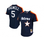 Men's Houston Astros #5 Jeff Bagwell Mitchell & Ness Navy Cooperstown Mesh Batting Practice Jersey