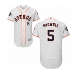 Men's Houston Astros #5 Jeff Bagwell White Home Flex Base Authentic Collection 2019 World Series Bound Baseball Jersey