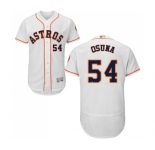 Men's Houston Astros #54 Roberto Osuna White Home Flex Base Authentic Collection Baseball Jersey