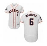 Men's Houston Astros #6 Jake Marisnick White Home Flex Base Authentic Collection 2019 World Series Bound Baseball Jersey