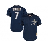 Men's Houston Astros #7 Craig Biggio Mitchell & Ness Navy Cooperstown Collection Batting Practice Jersey