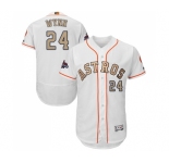 Men's Majestic Houston Astros #24 Jimmy Wynn White 2018 Gold Program Flex Base Authentic Collection MLB Jersey