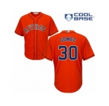 Men's Majestic Houston Astros #30 Carlos Gomez Replica Orange Alternate Cool Base MLB Jersey