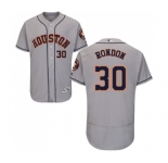 Men's Majestic Houston Astros #30 Hector Rondon Grey Road Flex Base Authentic Collection MLB Jersey