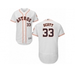 Men's Majestic Houston Astros #33 Mike Scott White Flexbase Authentic Collection MLB Jersey