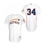 Men's Majestic Houston Astros #34 Nolan Ryan Authentic White 1965 Turn Back The Clock MLB Jersey