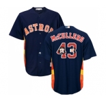 Men's Majestic Houston Astros #43 Lance McCullers Authentic Navy Blue Team Logo Fashion Cool Base MLB Jersey