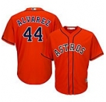 Men's Majestic Houston Astros #44 Alvarez Replica Orange Cool Base MLB Jersey