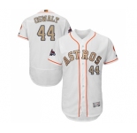Men's Majestic Houston Astros #44 Roy Oswalt White 2018 Gold Program Flex Base Authentic Collection MLB Jersey