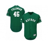 Men's Majestic Houston Astros #46 Scott Feldman Green Celtic Flexbase Authentic Collection MLB Jersey