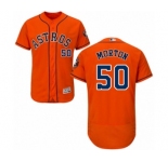 Men's Majestic Houston Astros #50 Charlie Morton Orange Alternate Flex Base Authentic Collection MLB Jersey