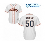 Men's Majestic Houston Astros #50 Charlie Morton Replica White Home Cool Base MLB Jersey