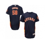 Men's Majestic Houston Astros #58 Doug Fister Navy Blue Flexbase Authentic Collection MLB Jersey