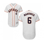 Men's Majestic Houston Astros #6 Jake Marisnick White Home Flex Base Authentic Collection MLB Jersey