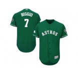 Men's Majestic Houston Astros #7 Craig Biggio Green Celtic Flexbase Authentic Collection MLB Jersey