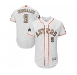 Men's Majestic Houston Astros #9 Marwin Gonzalez White 2018 Gold Program Flex Base Authentic Collection MLB Jersey