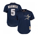 Men's Mitchell and Ness 1997 Houston Astros #5 Jeff Bagwell Authentic Navy Blue Throwback MLB Jersey