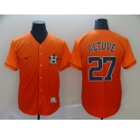 Men's Nike Houston Astros #27 Jose Altuve Replica Orange Drift Fashion MLB Jersey