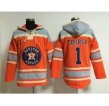mlb jerseys Houston Astros #1 Carlos Correa Orange[pullover hooded sweatshirt]